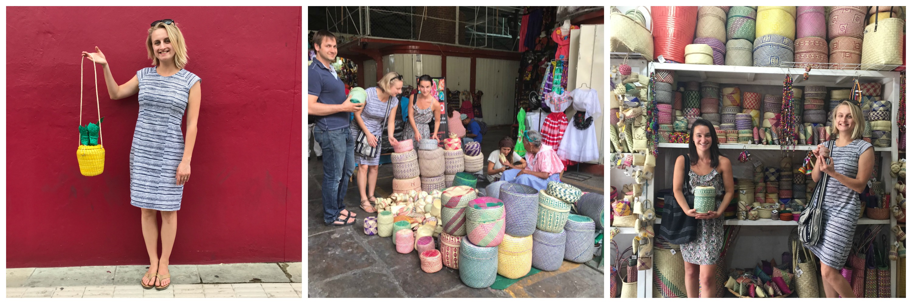 woven palm leaf baskets oaxaca market